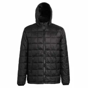 2786 Mens Box Quilt Hooded Zip Up Jacket