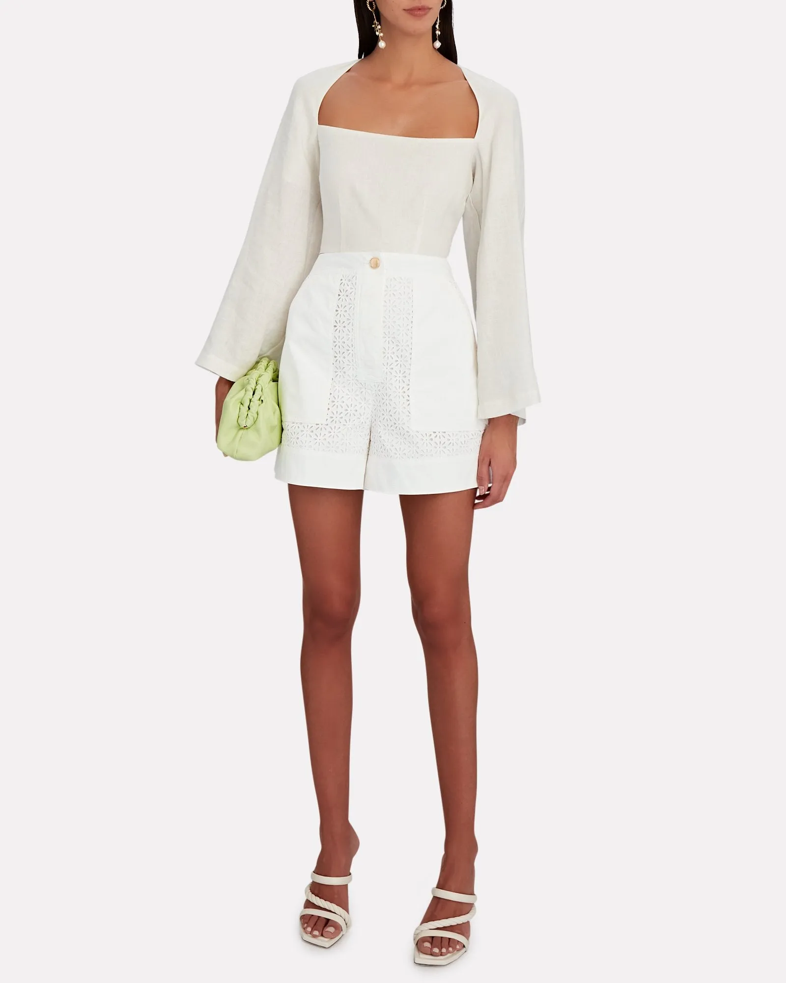 3.1 Phillip Lim Broderie Anglaise Utility Shorts