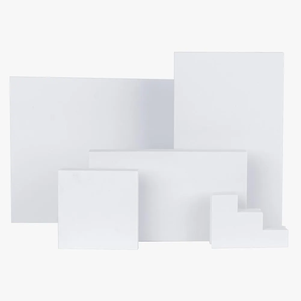 5 Piece Geometric Foam Styling Prop Set for Photography - Polar White (Demo Stock)