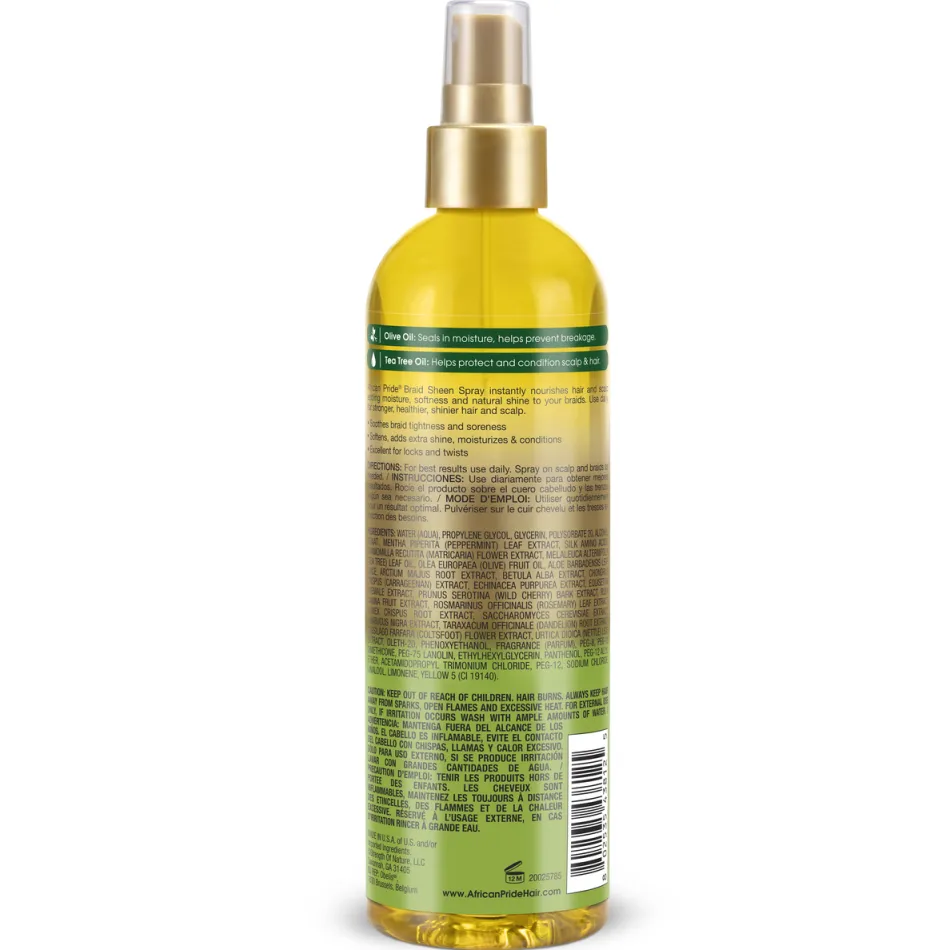 African Pride Olive Miracle Anti-Breakage Braid Sheen Spray 355 ml