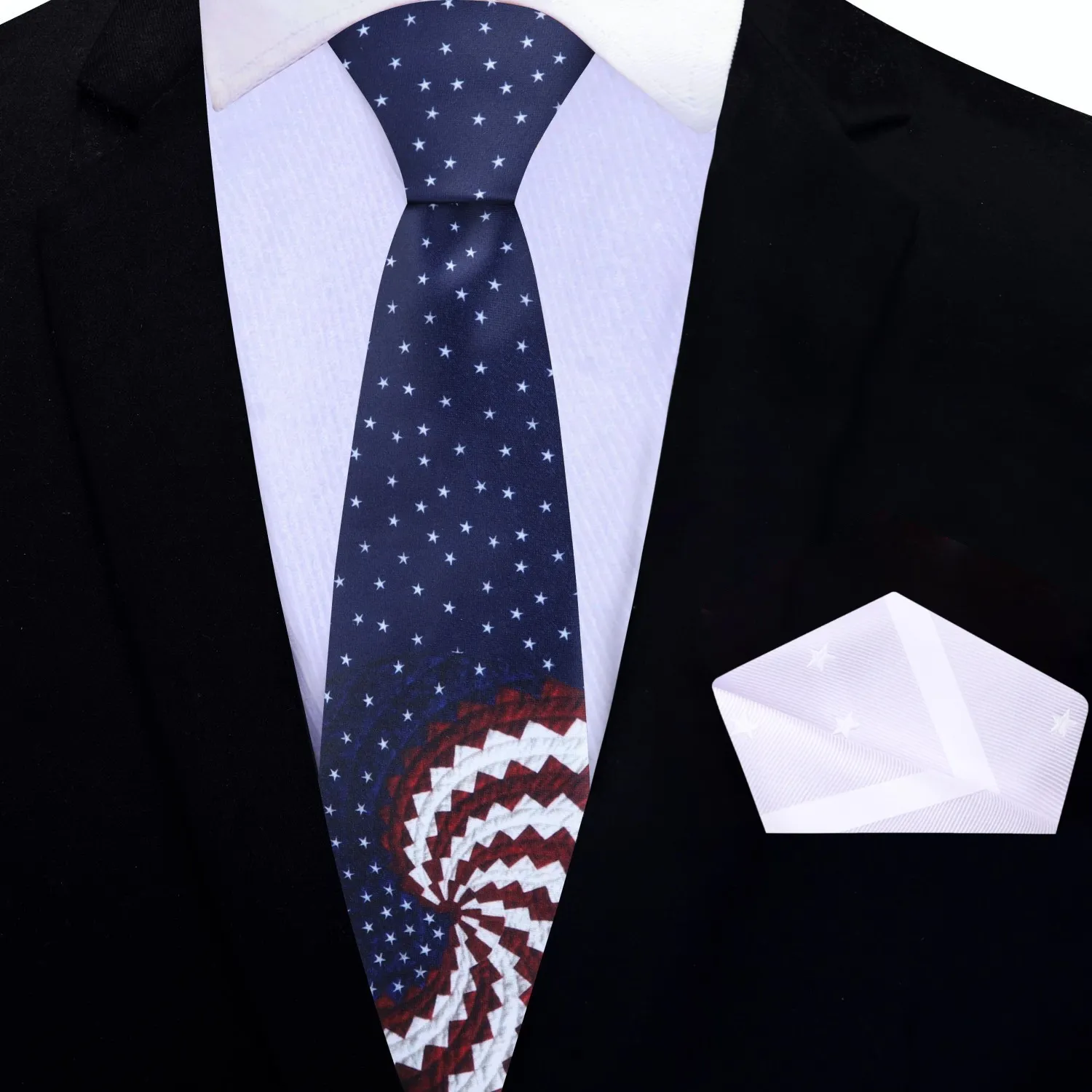 American Flag Swirl Necktie