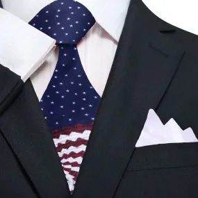 American Flag Swirl Necktie