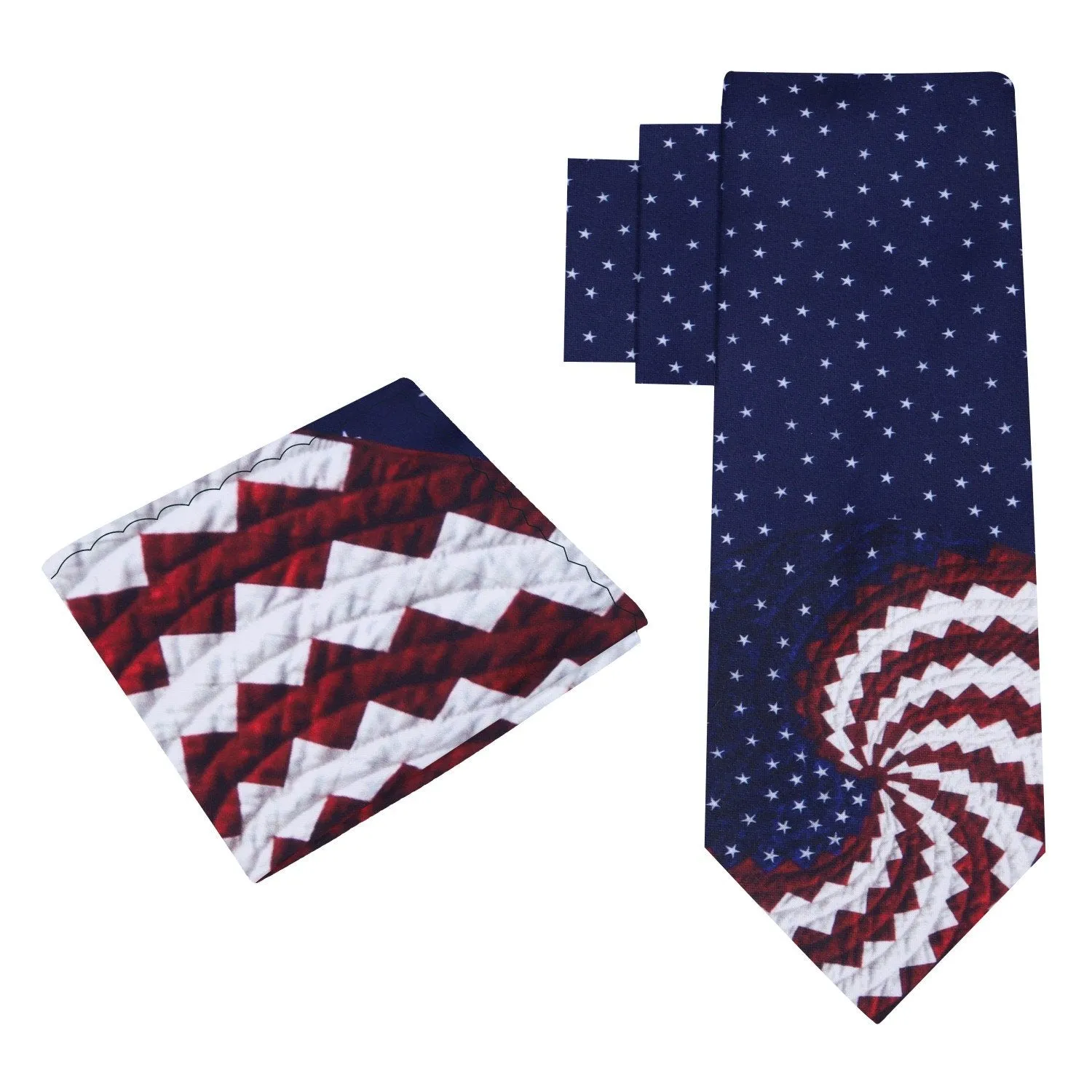 American Flag Swirl Necktie