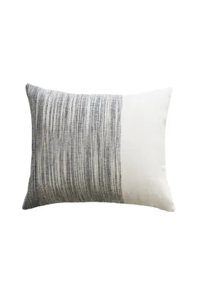 Anderson Linen Black White   Grey Feather Inner EOL 45x55cm Rectangle Cushion