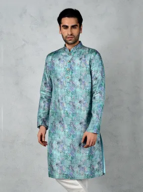 Aqua Blue Kurta Set | TULA