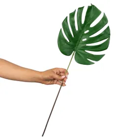 Artificial 58cm Monstera Plain Leaf Stem Photography Styling Prop