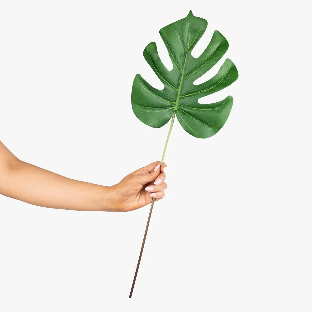 Artificial 58cm Monstera Textured Leaf Stem Photography Styling Prop