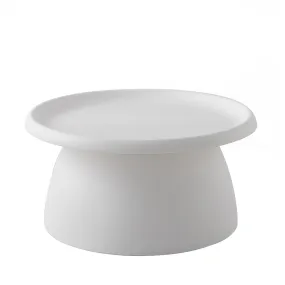 ArtissIn Coffee Table Mushroom Nordic Round Large Side Table 70CM White