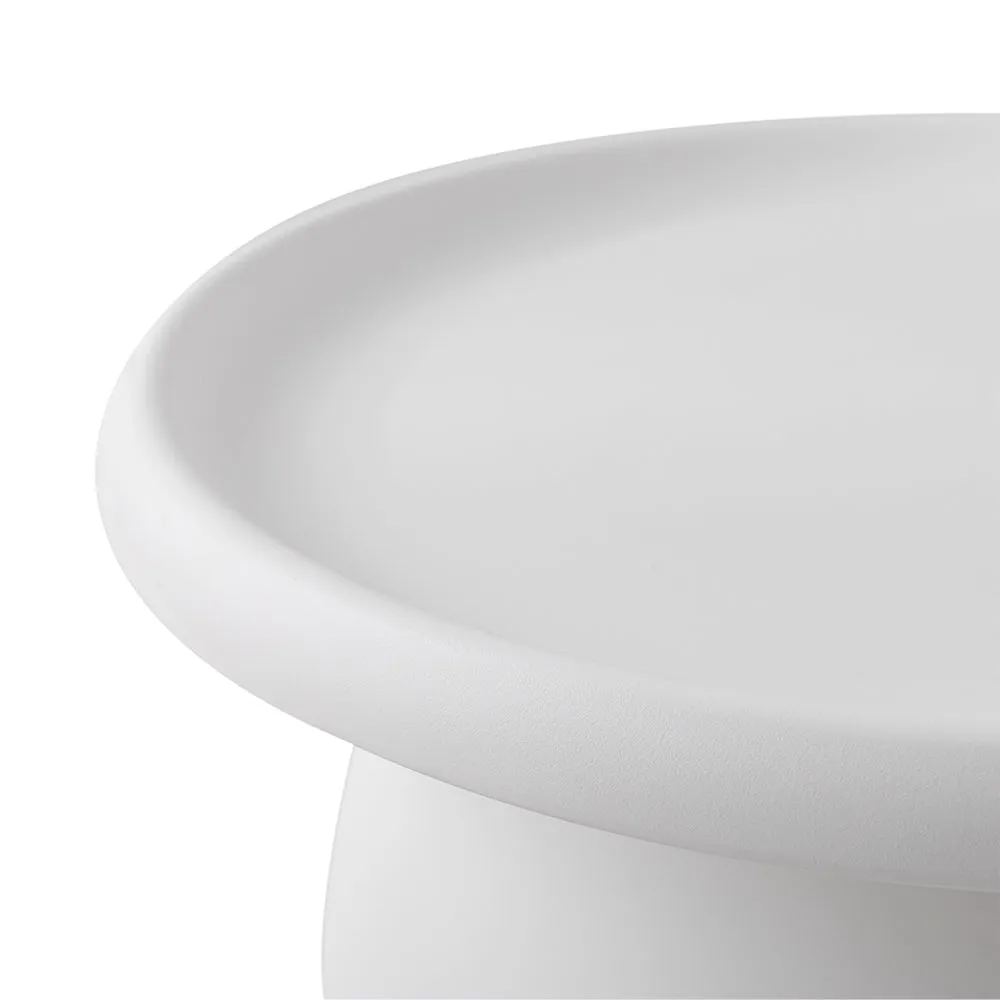 ArtissIn Coffee Table Mushroom Nordic Round Large Side Table 70CM White