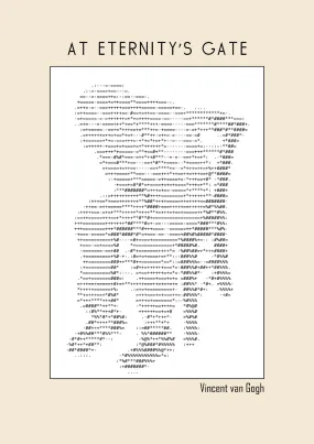 At Eternity’s Gate – Vincent van Gogh (Ascii art)