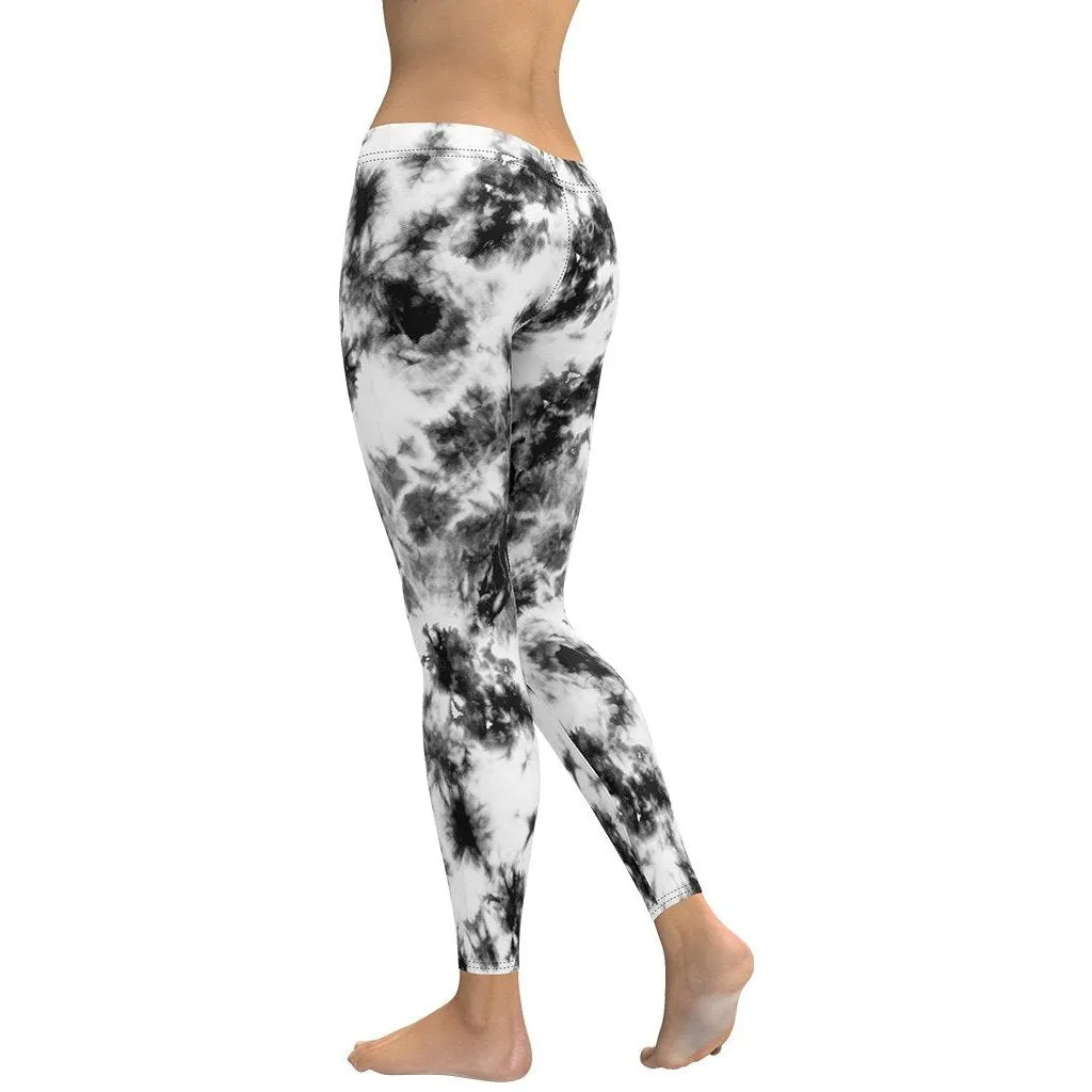 Black & White Tie Dye Leggings