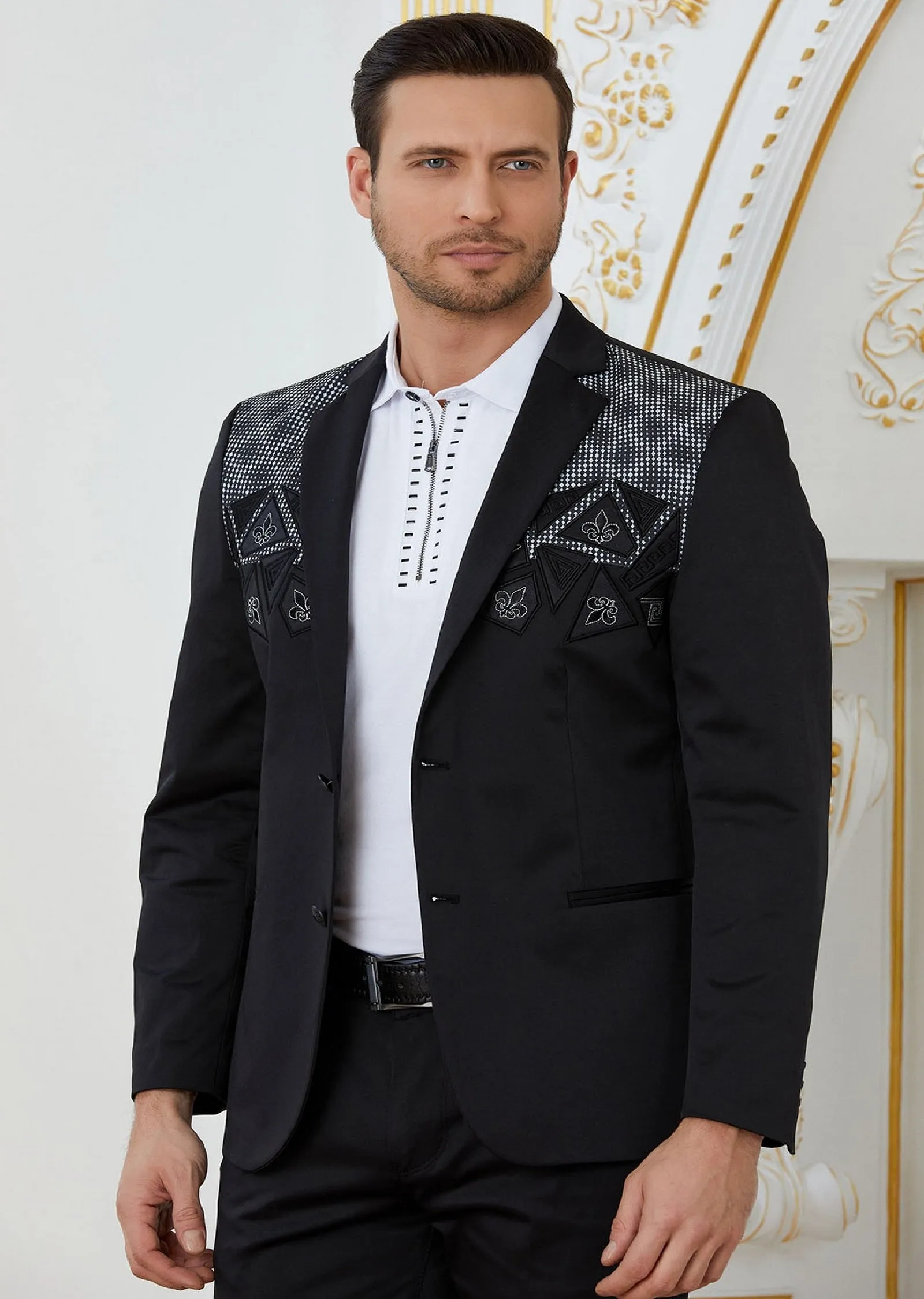 Black Mirror Embroidery Blazer