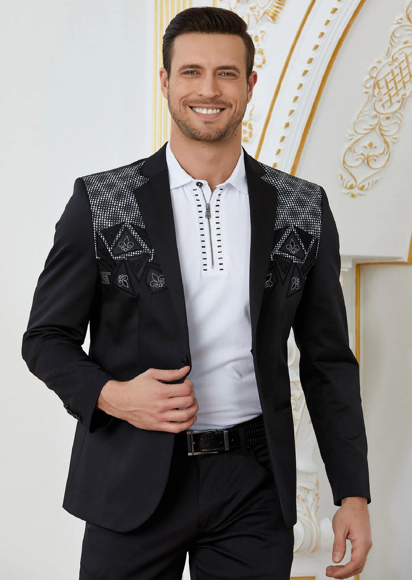 Black Mirror Embroidery Blazer