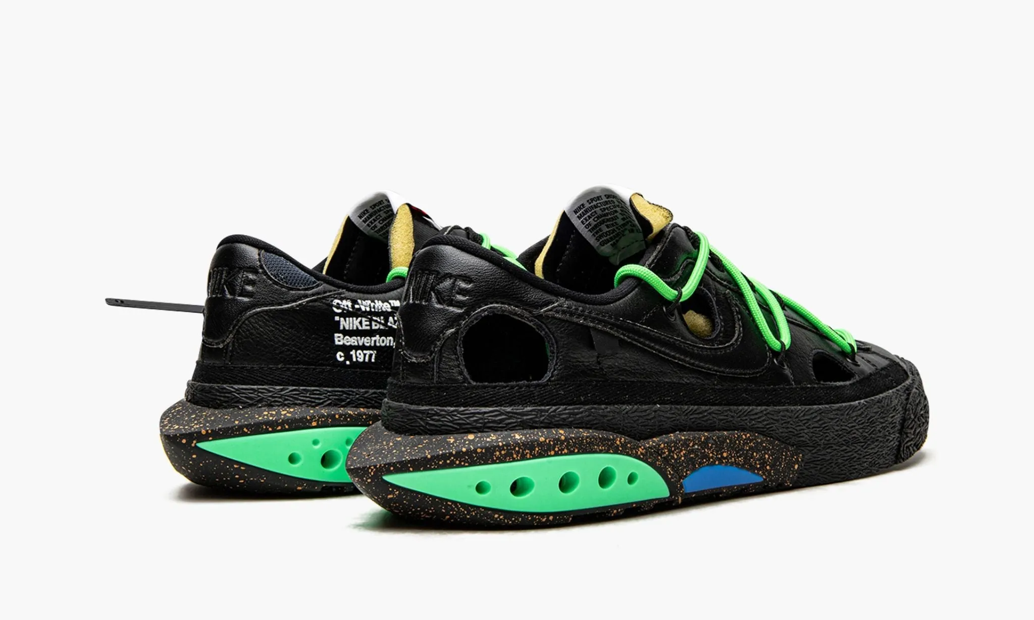 BLAZER LOW "Off-White - Black / Electro Green"