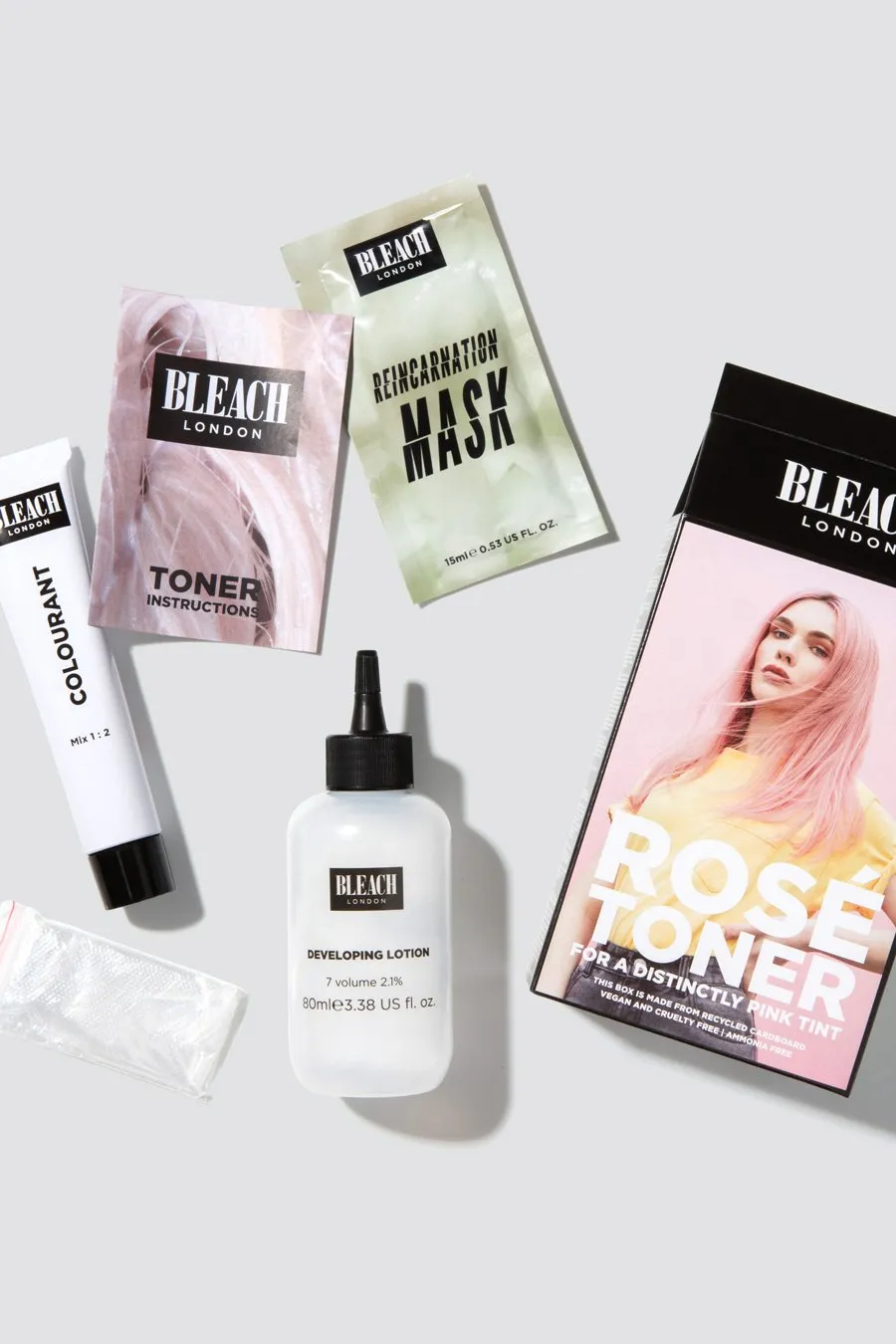 Bleach London Rose Toner Kit for a Distinctly Pink Tint