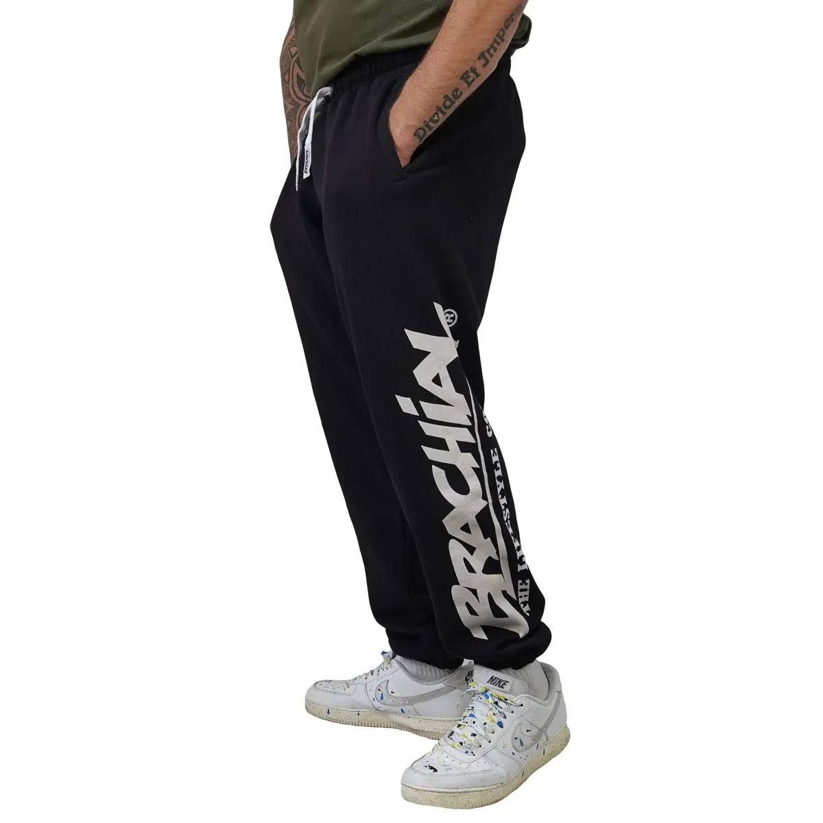 Brachial Tracksuit Trousers Smooth - Black