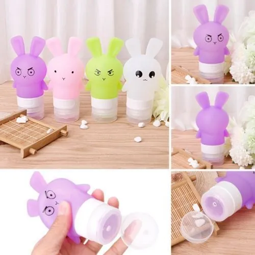 Bunny Shampoo Silicone Travel Bottle