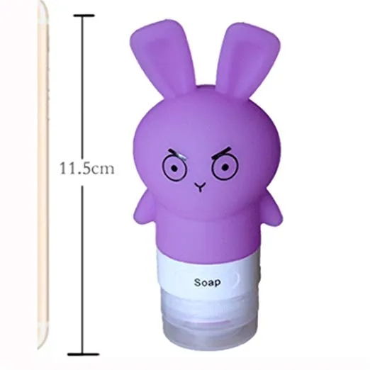 Bunny Shampoo Silicone Travel Bottle