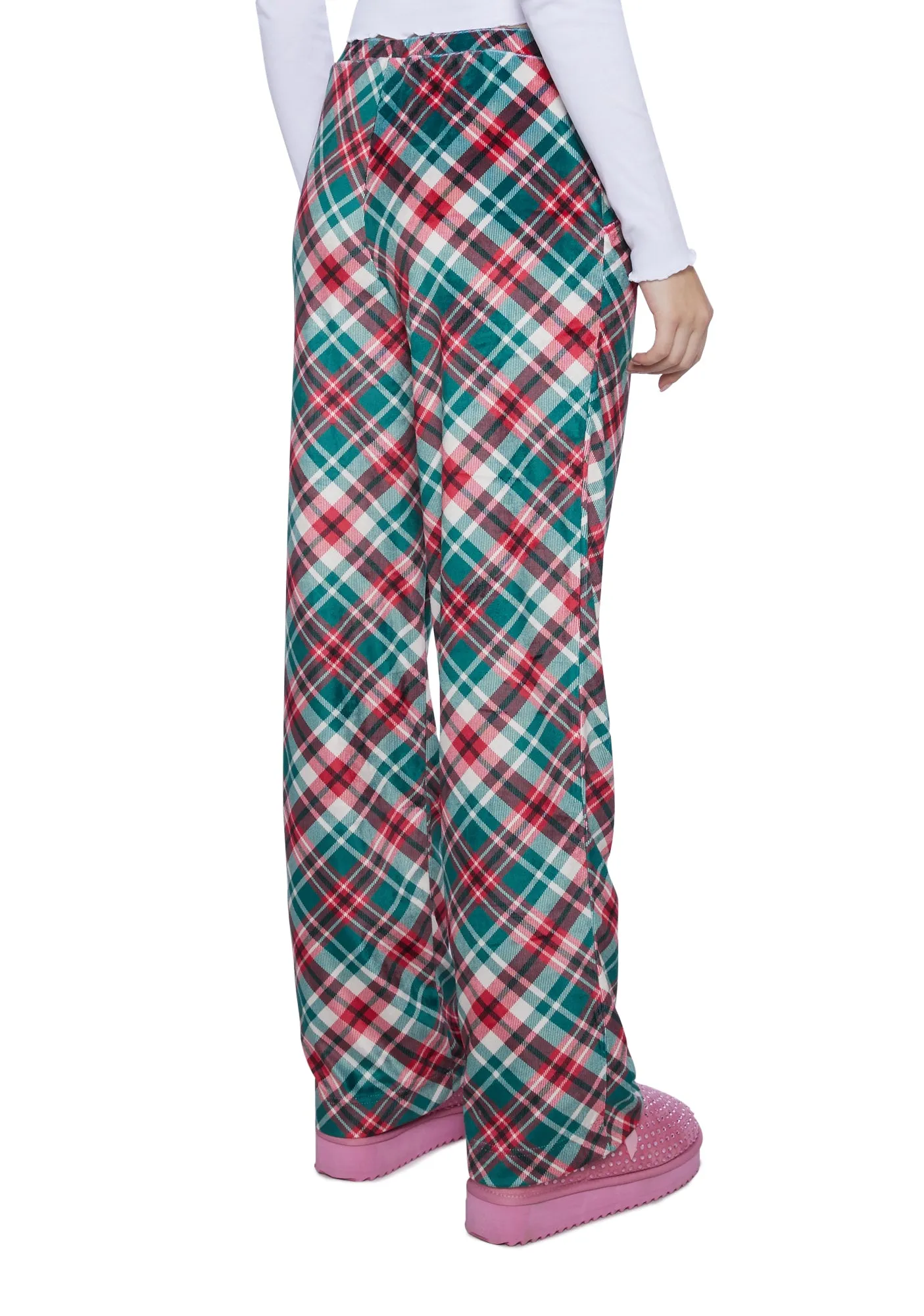 Candy Cane Plaid Sweatpants