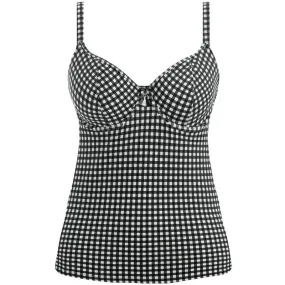 Check In Tankini Swim Top Black White - Freya Swim