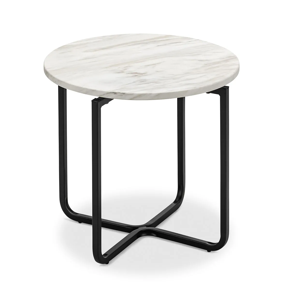 Clarina Round Marble Side Table