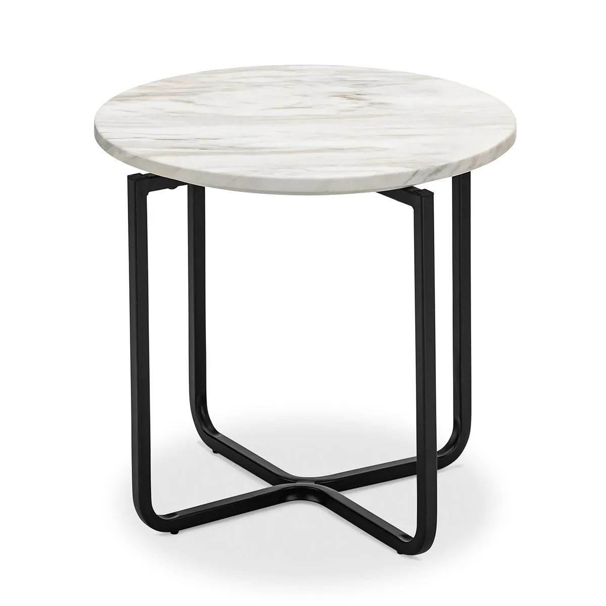 Clarina Round Marble Side Table