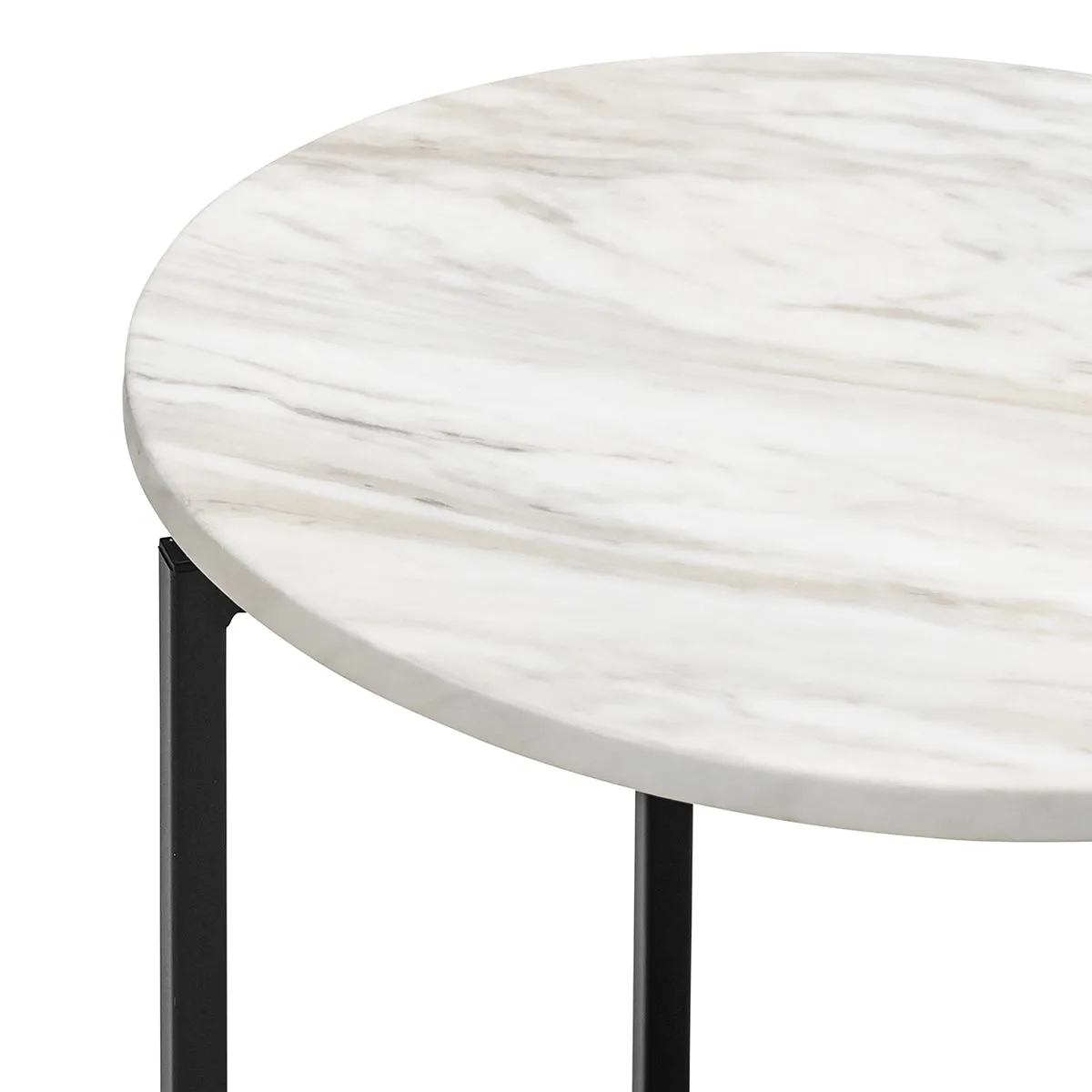 Clarina Round Marble Side Table