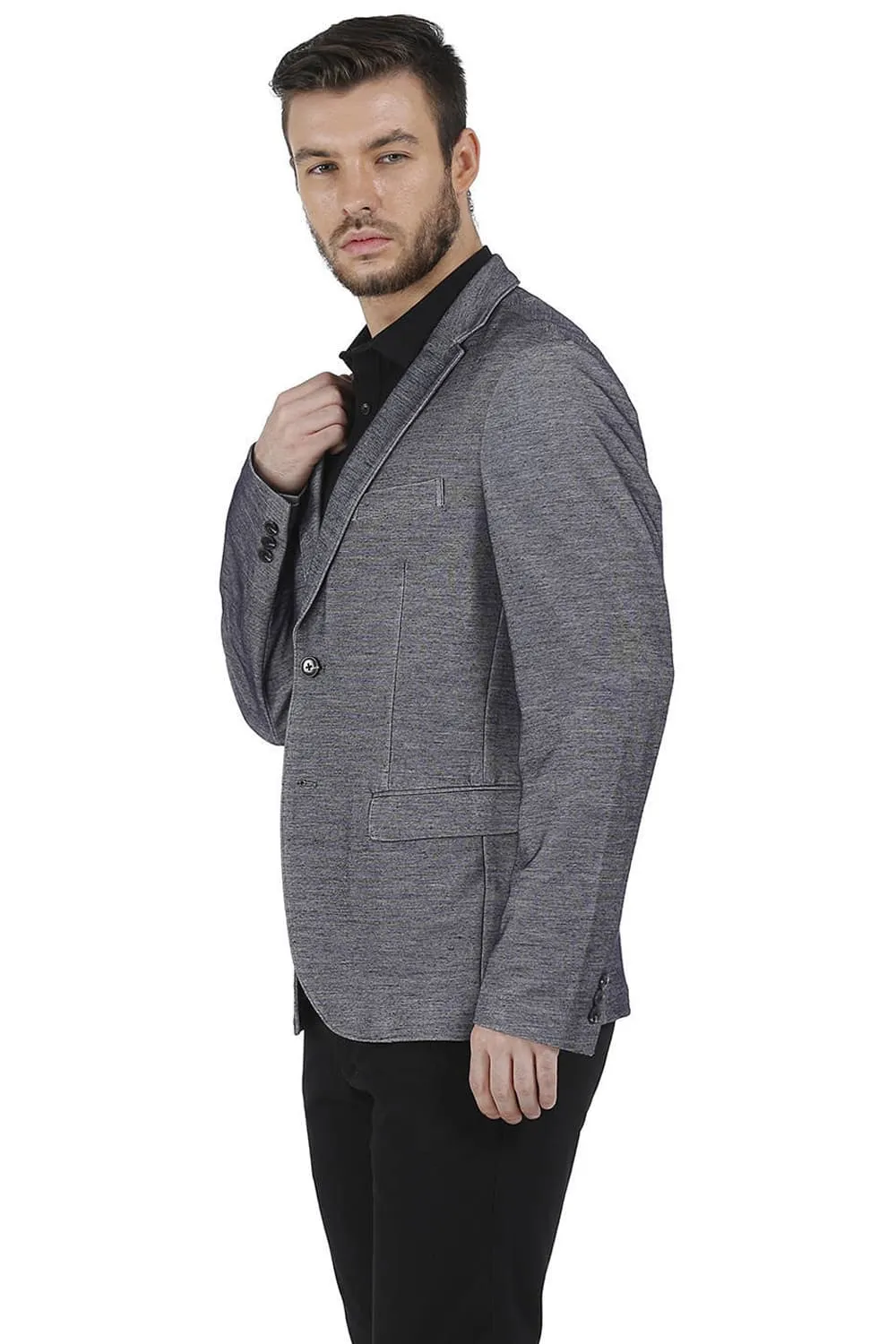 Comfort Fit 2 Button Knit Blazer