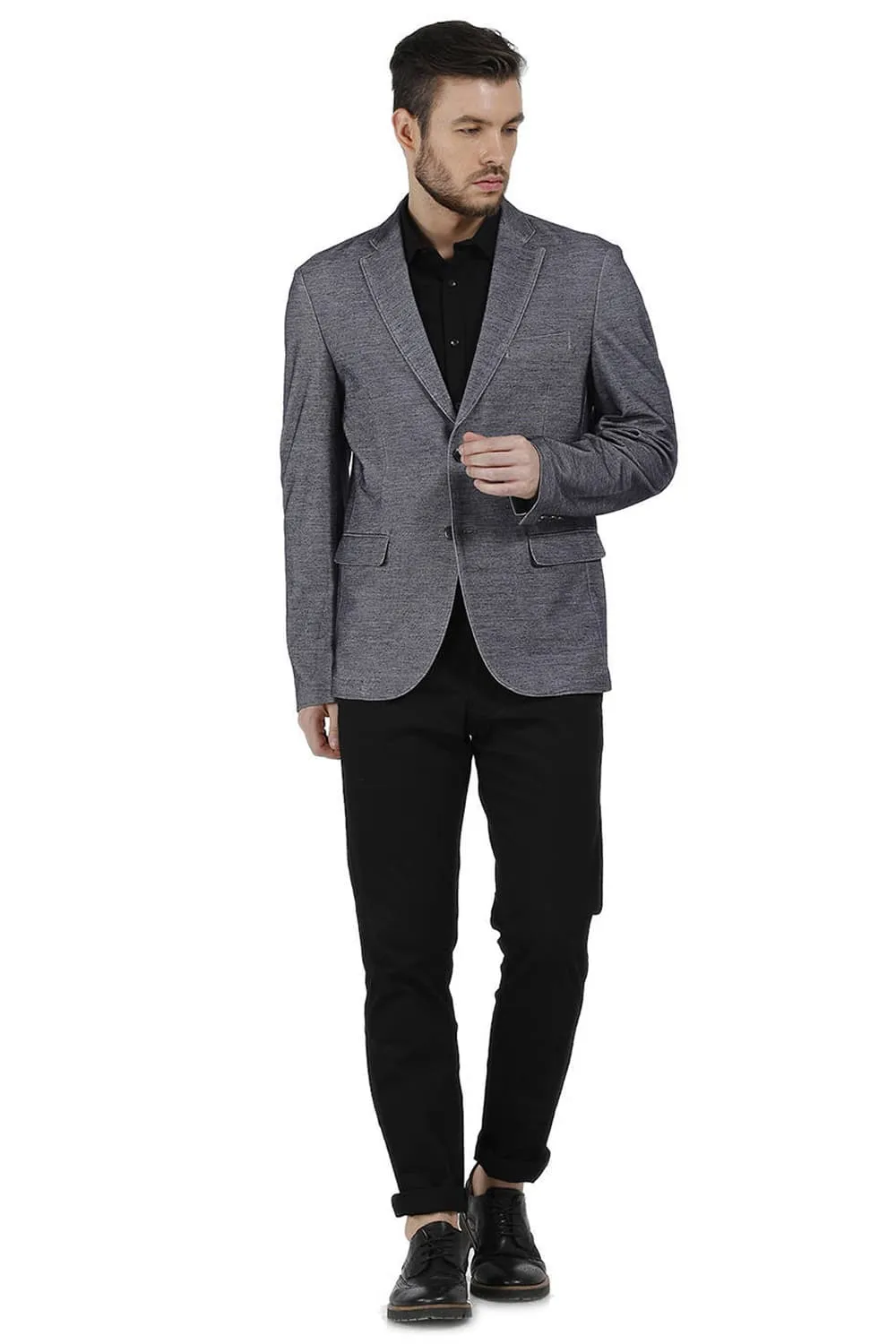 Comfort Fit 2 Button Knit Blazer