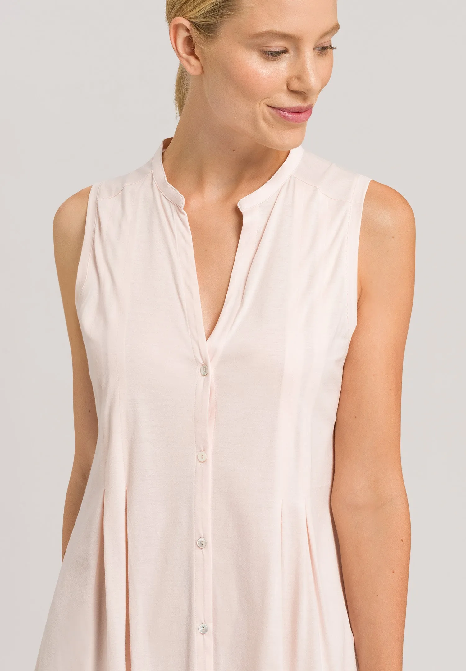 Cotton Deluxe Cotton Tank Sleep Shirt | Crystal Pink 77952-1334