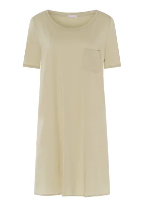 Cotton Deluxe Round Neck Cotton Nightgown | Moss Green 77953-2720