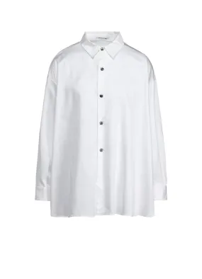 COTTON SATIN SWITCHING COLLAR SHIRT (M)