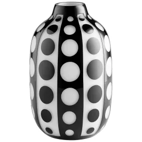 Cyan Design 11088 Petroglyph Vase - Black And White - Medium