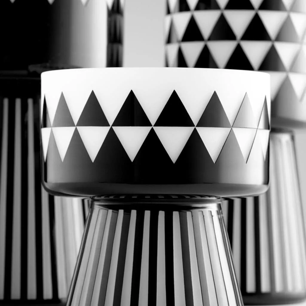 Cyan Design 11090 Vector Vase - Black And White - Small