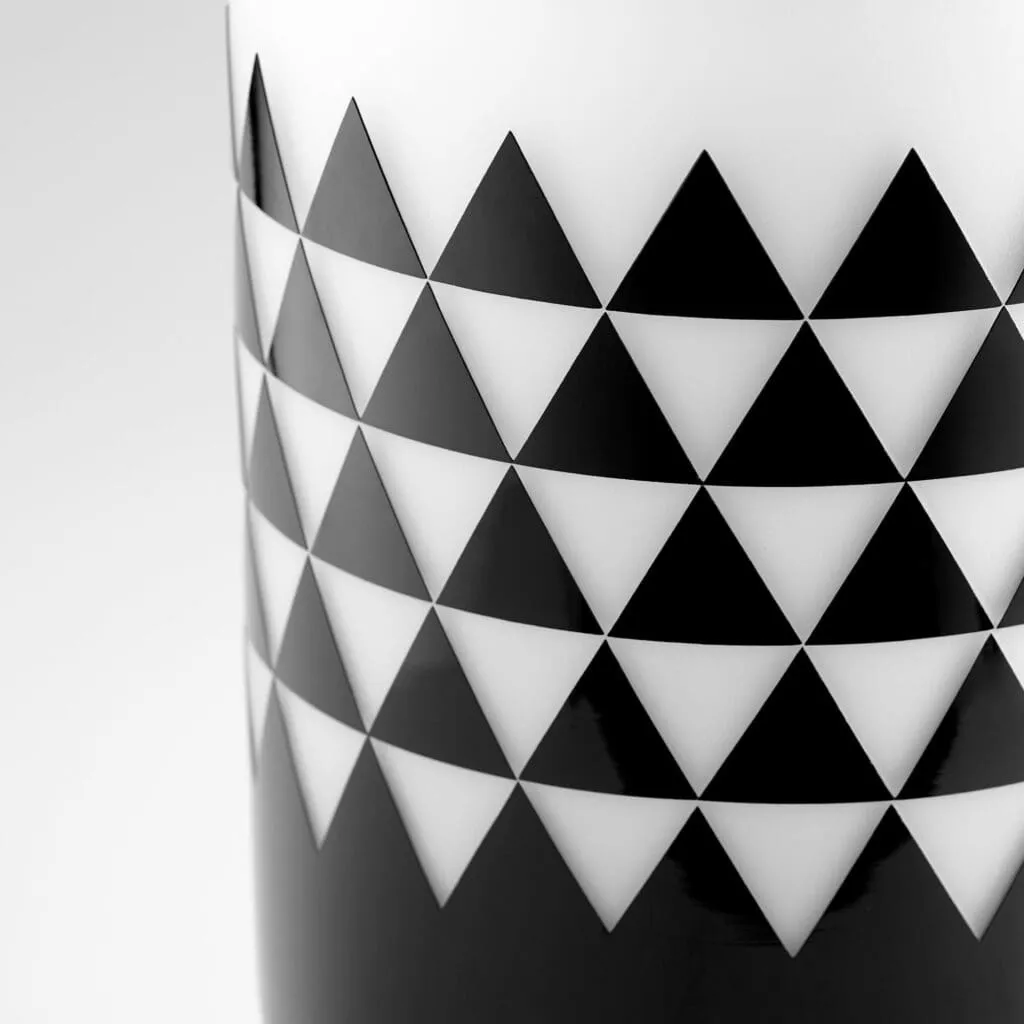 Cyan Design 11092 Vector Vase - Black And White - Large