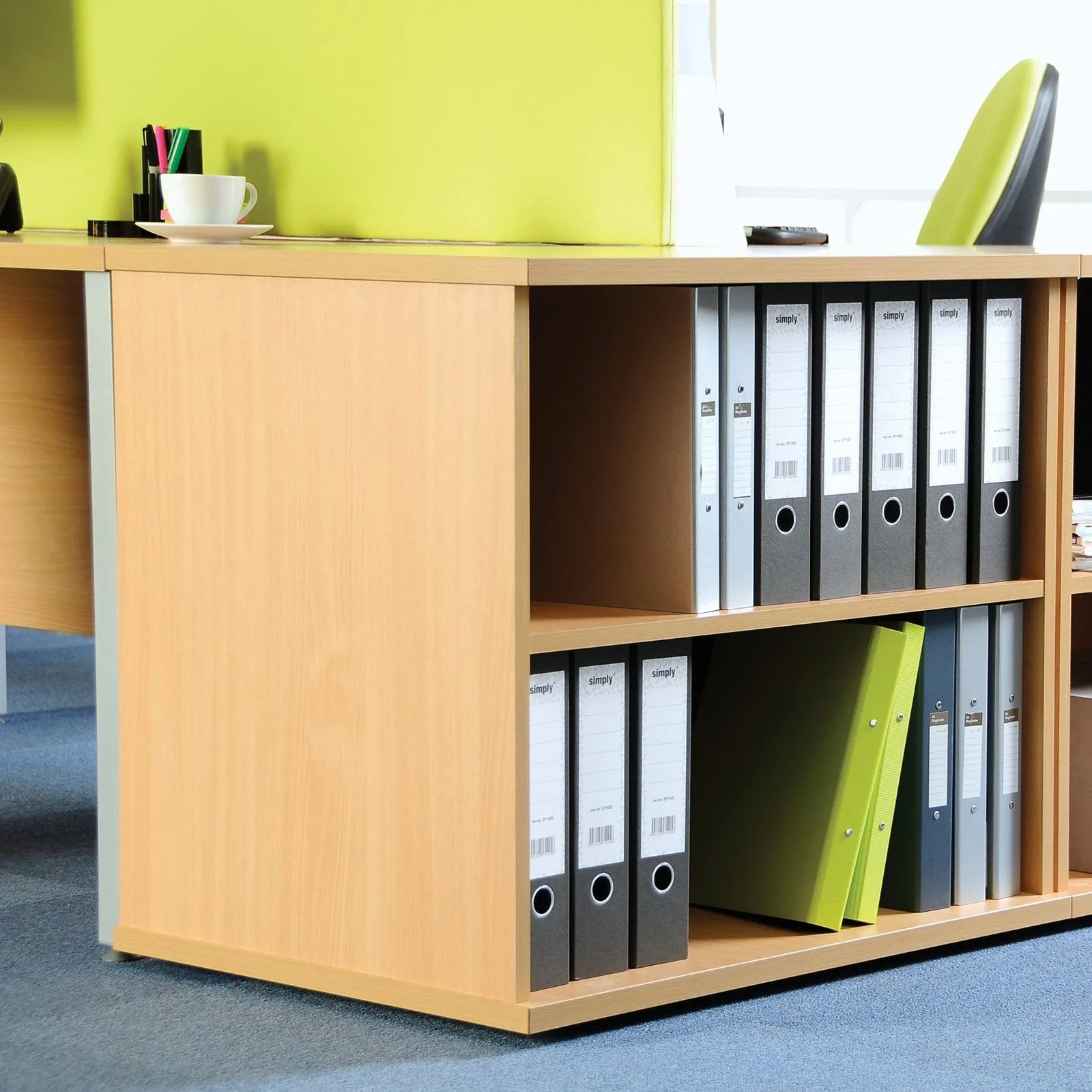 Deluxe desk high bookcase 600mm deep