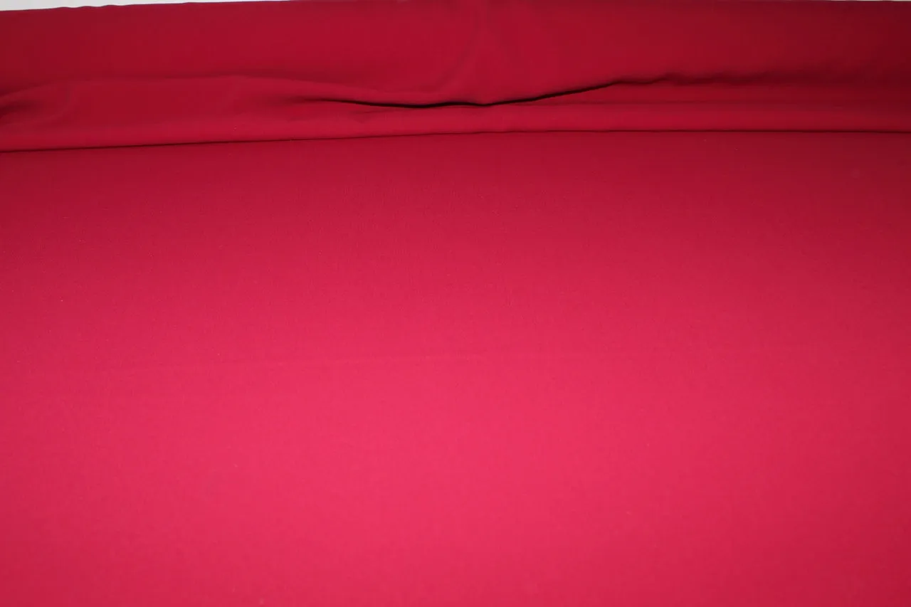 Easy Care Stretch Crepe - Deep Red