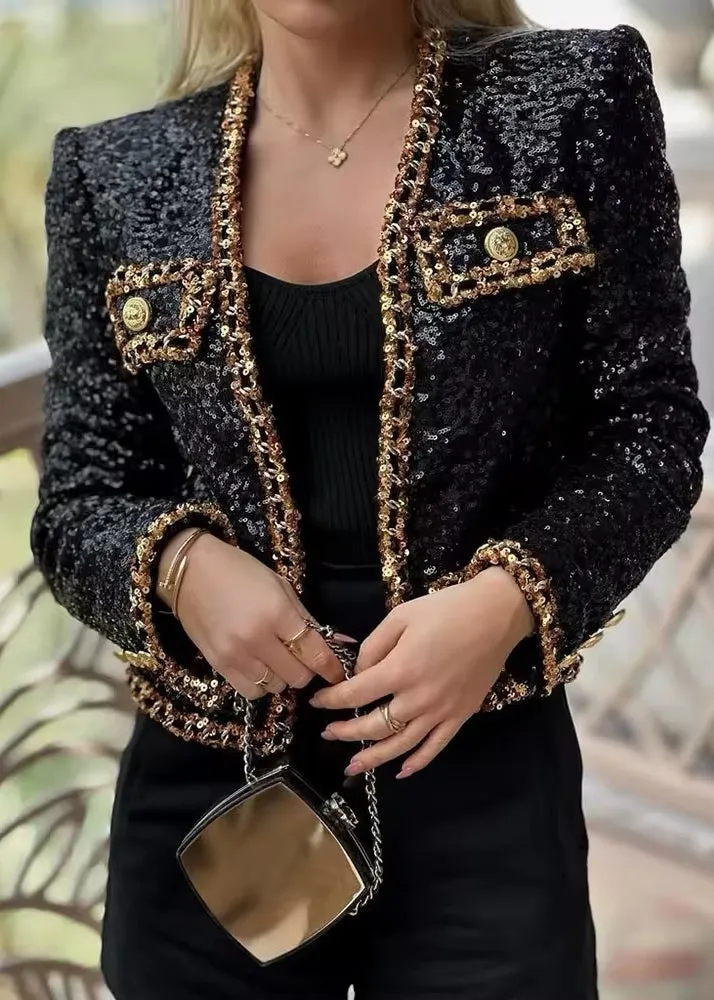 Erendira Sequin Embroidery Blazer