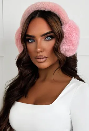 Esther Baby Pink Faux Fur Ear Muffs