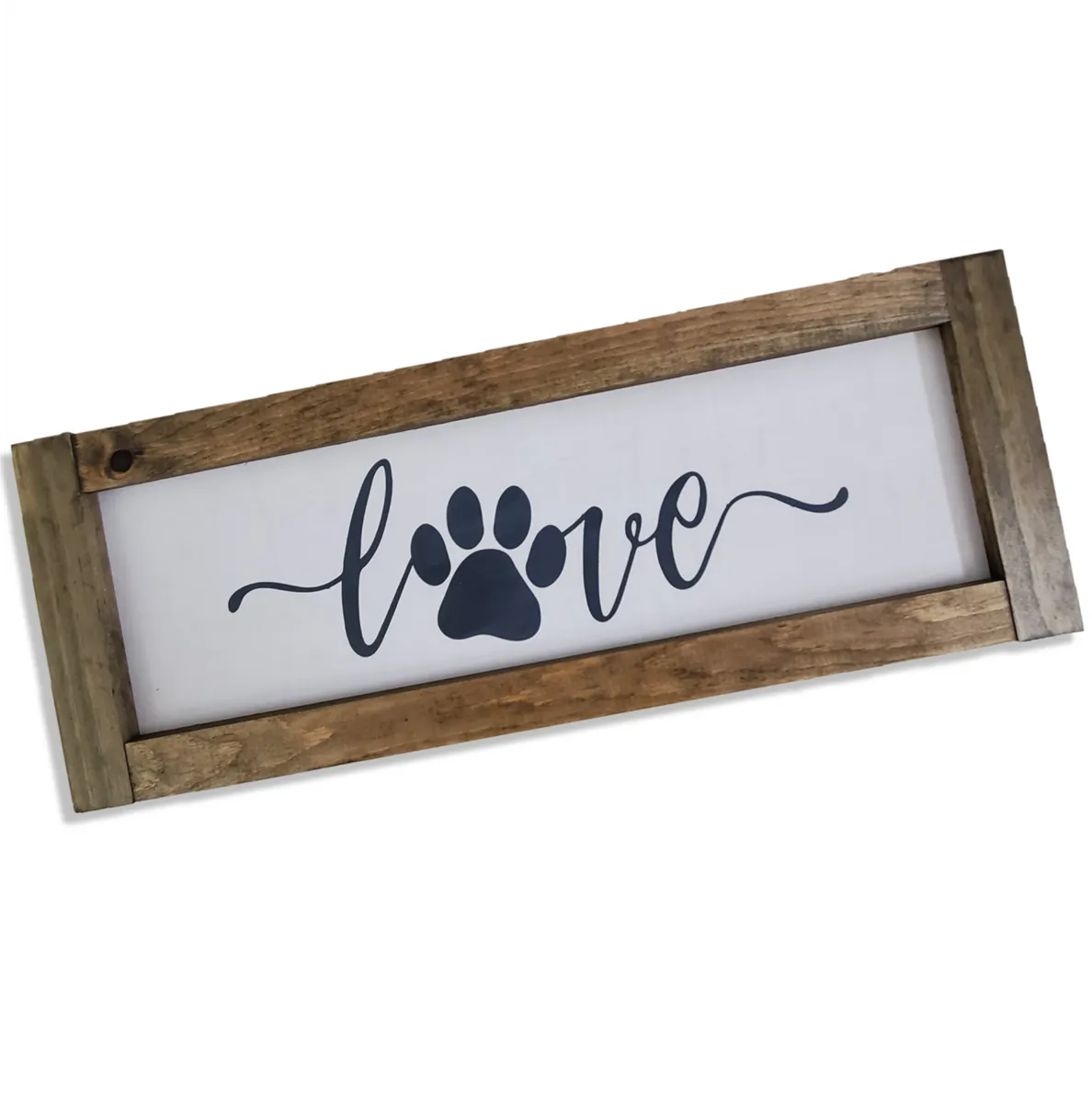 Farmhouse Signs | Love Paw Print | 2 Feet Long