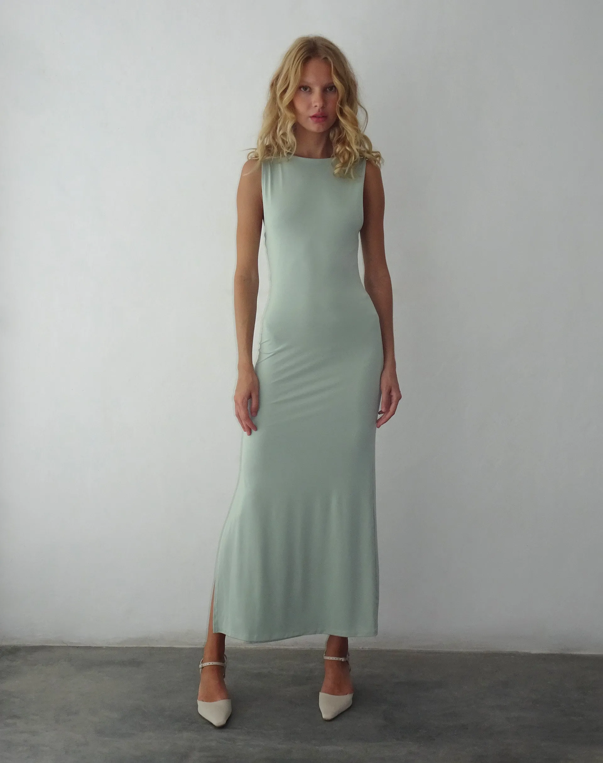 Flo Maxi Dress in Slinky Mint