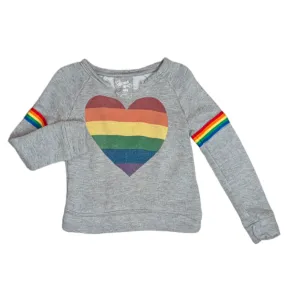 Flowers by Zoe Rainbow Heart Sweatshirt