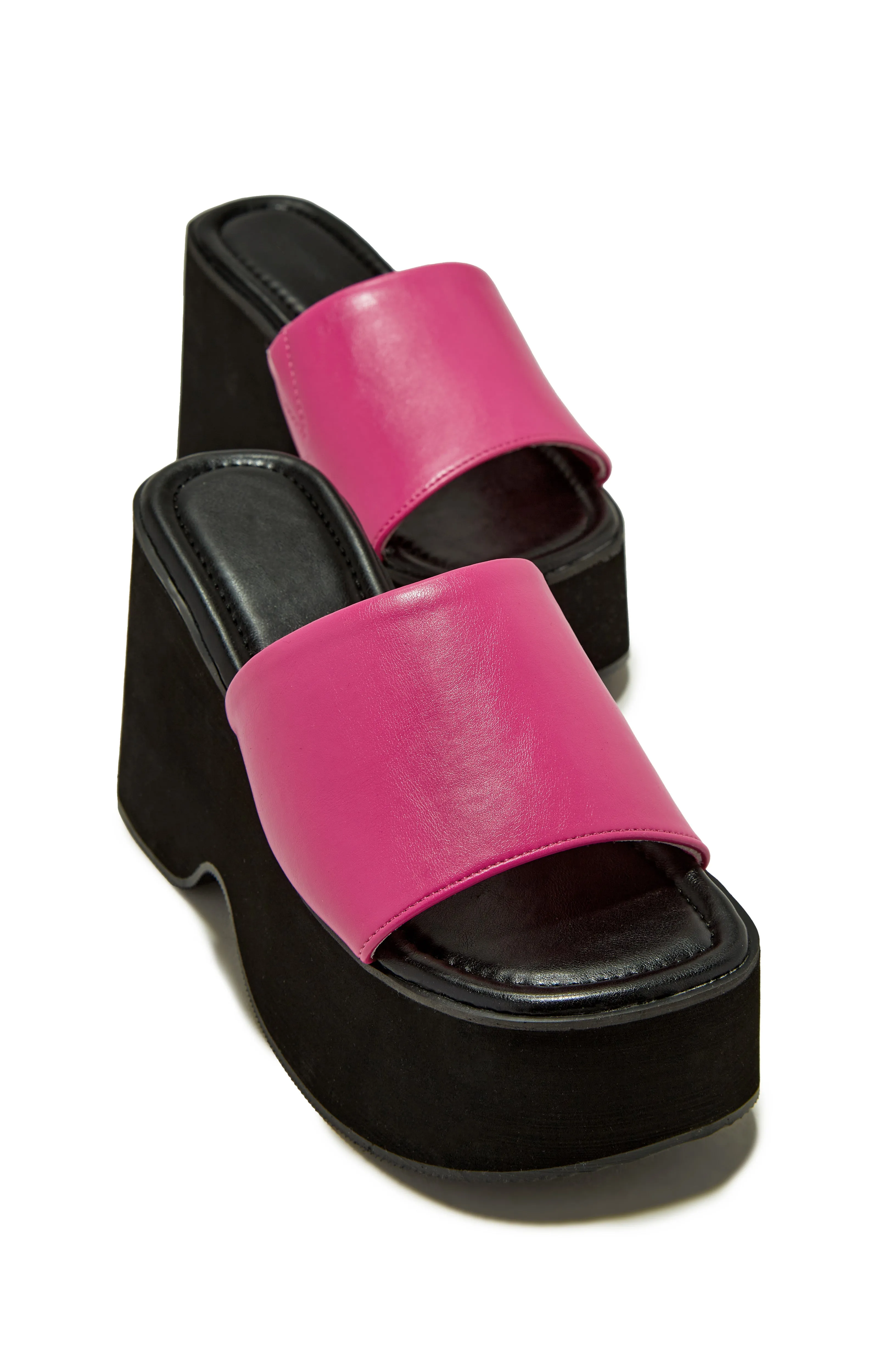 Francia Platform Slip On Sandals - Pink