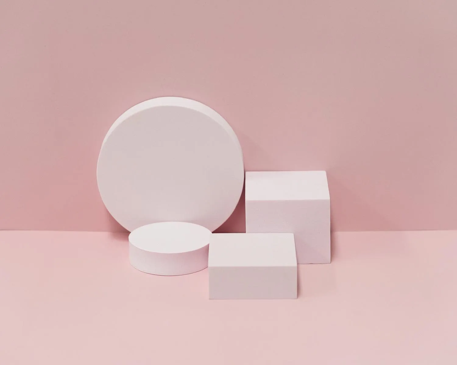 Geometric Foam Styling Props For Photography - Blush Pink 4 Pack