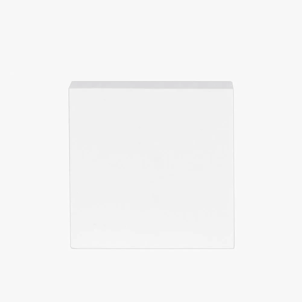 Geometric Foam Styling Props for Photography - Short Square 10cm (Polar White)