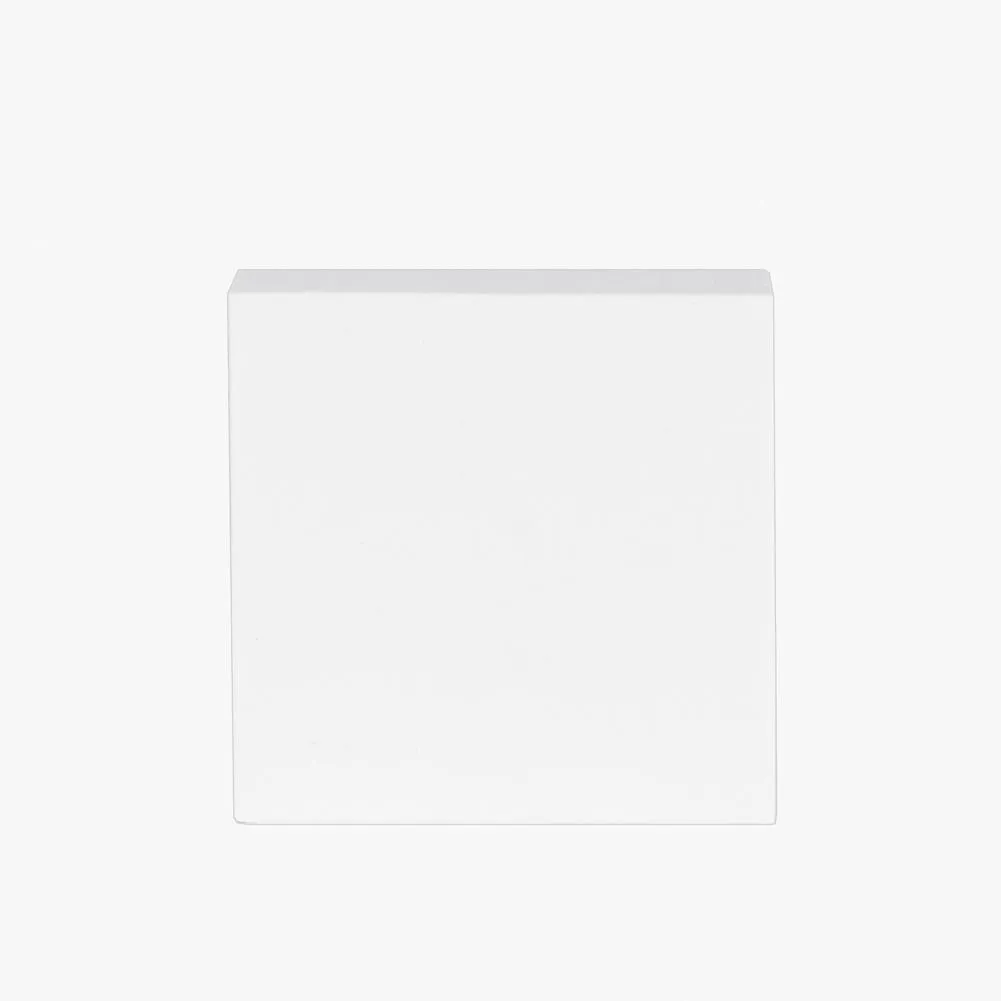 Geometric Foam Styling Props for Photography - Short Square 10cm (Polar White)