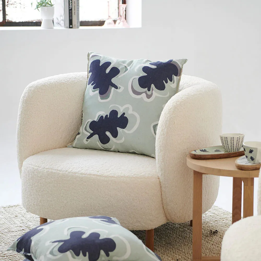 Gidget Linen Cushion | Sea Mist/Navy