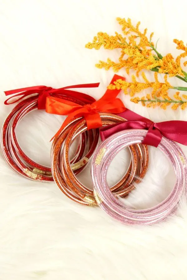 Glitter & Glam Jelly Glitter Bangle (Set of 5)