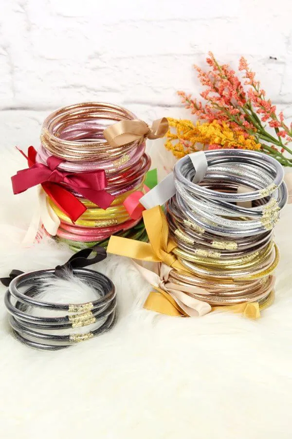 Glitter & Glam Jelly Glitter Bangle (Set of 5)