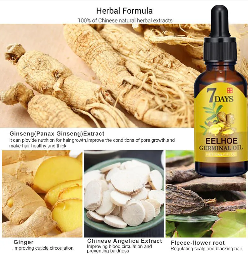 Hair Growth Products Ginger Fast Growing Hair Essential Oil Beauty Hair Care Prevent Hair Loss Oil Scalp Treatment For Men Women